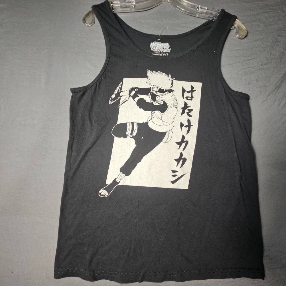Naruto Shippuden Kakashi Hatake Black Tank Top Mens Medium Anime Ripple Junction